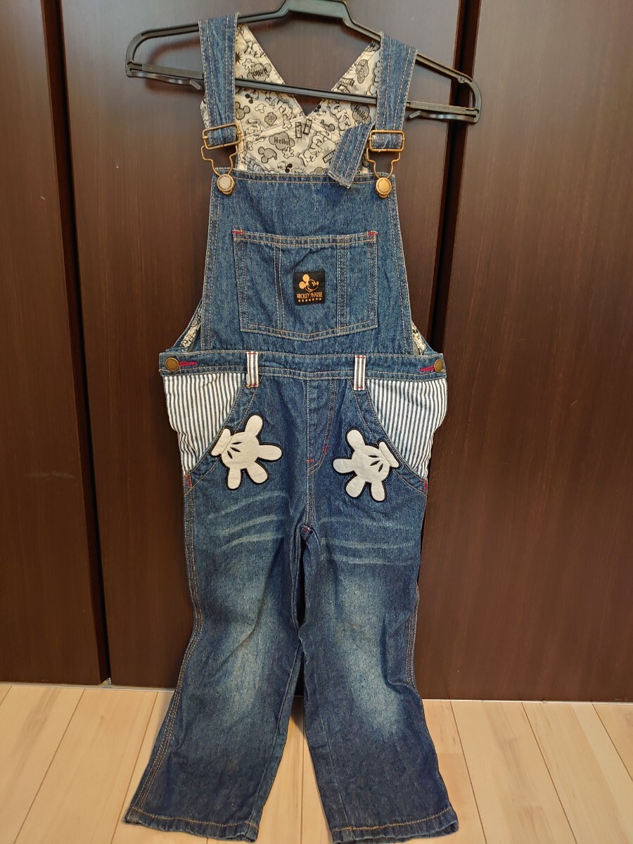 オーバーオール デニム キッズ 120 ミッキーマウス MickeyMouse ディズニー Disney 中古品拍卖