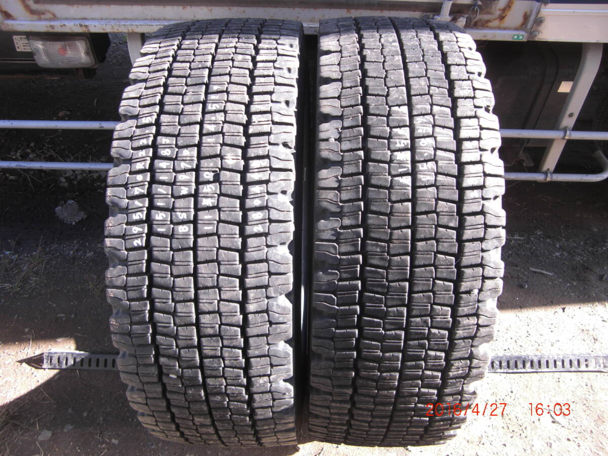 295/70R22.5 151/148J●ブリヂストン 冬タイヤ2本 北海道限定拍卖