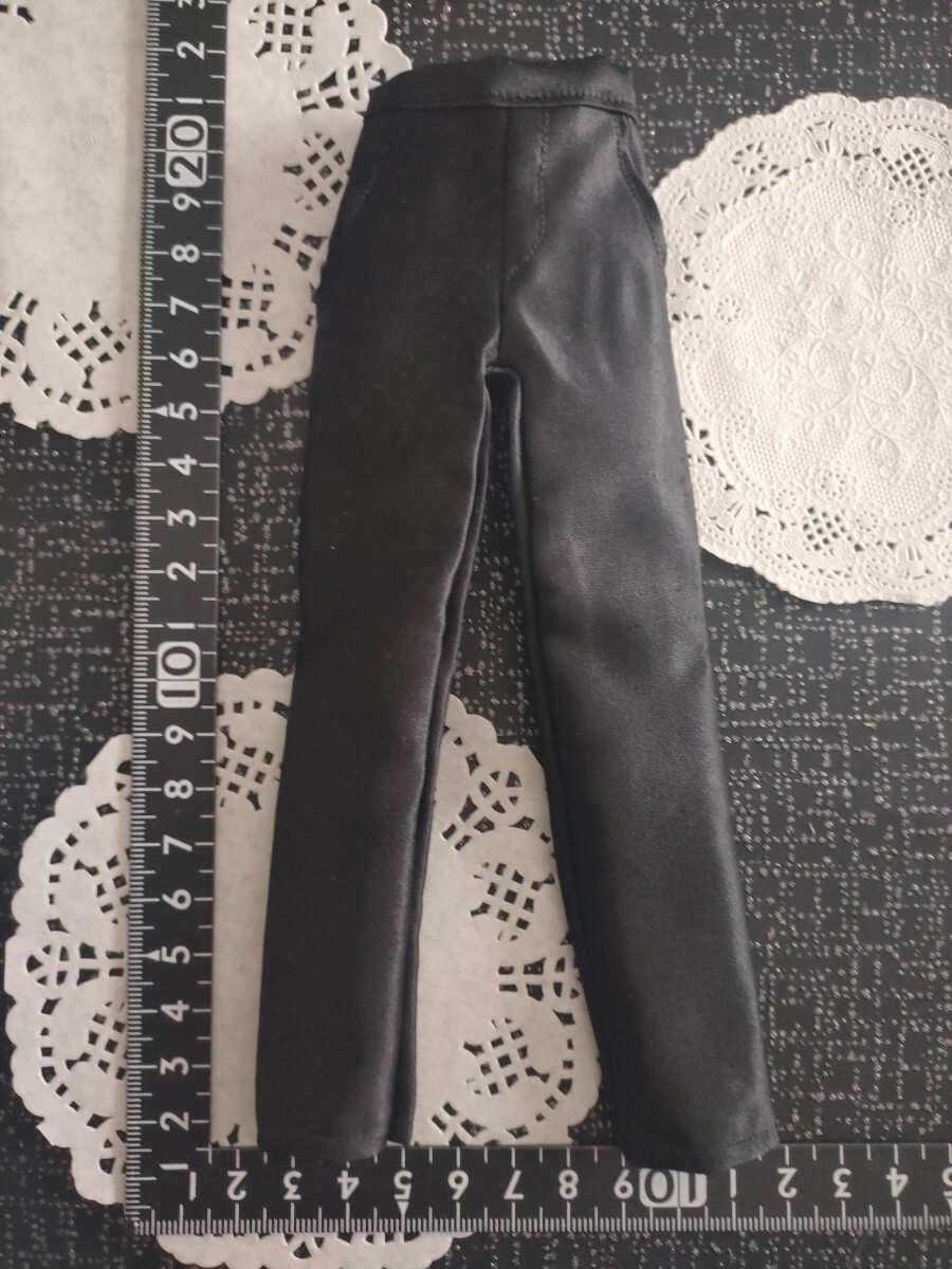 tia *゜☆: ドール用 メンズ サテン 黒 ブラック パンツ オビツ 27 スリムボディ 六分の一男子図鑑 メンズ サイズ拍卖