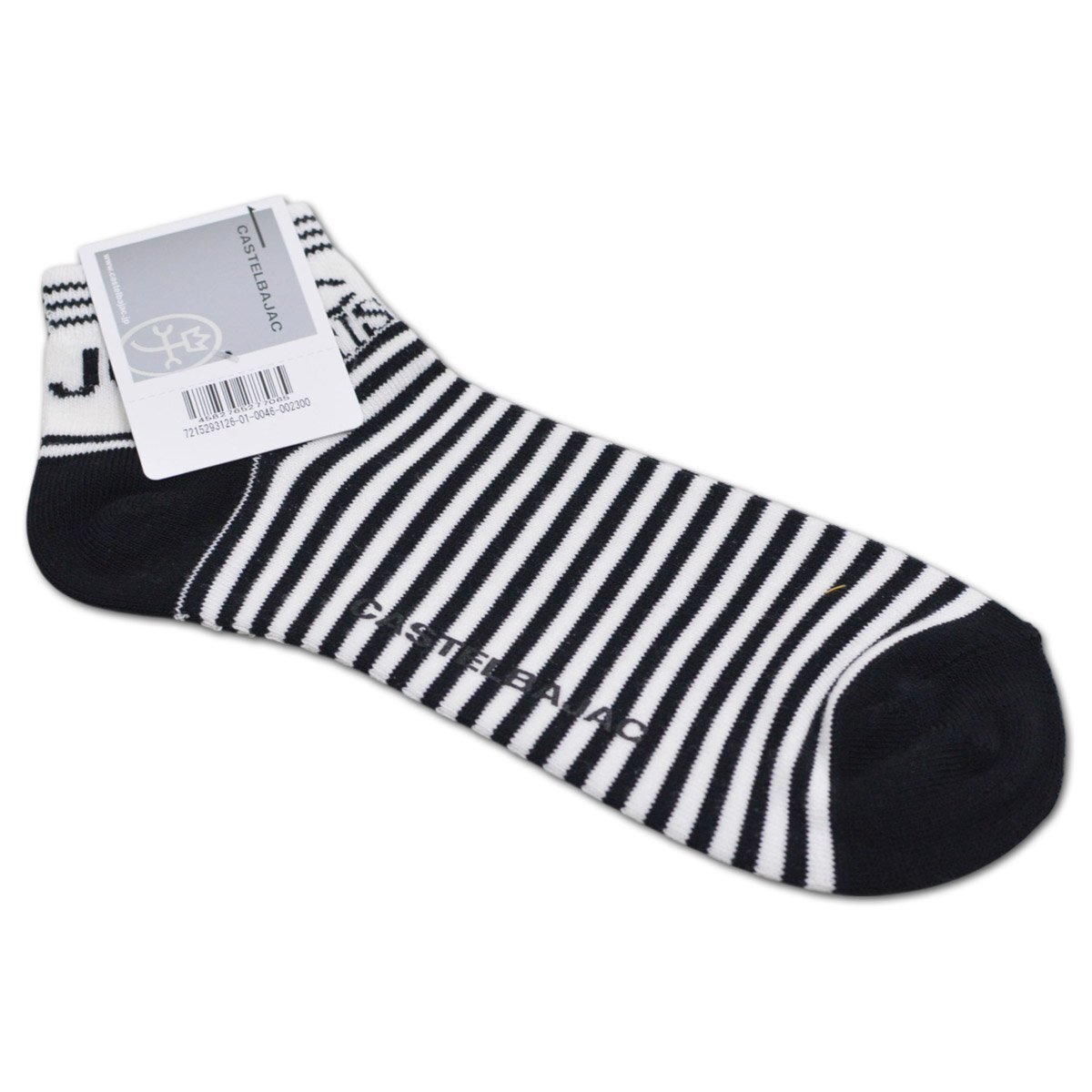 2025新作【カステルバジャック】メンズ 靴下 ソックス 白 7215293126-01 CASTELBAJAC カジュアル ゴルフ スニーカーソックス ショート丈 @拍卖