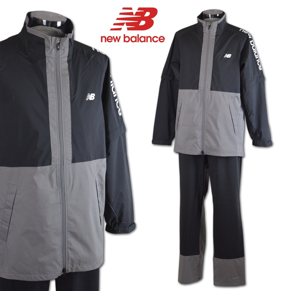 2025春夏新作【ニューバランス】メンズ レインウェア L(5) 黒 012-5988001-10 new balance ゴルフ 雨用 上下セット かっこいい @拍卖