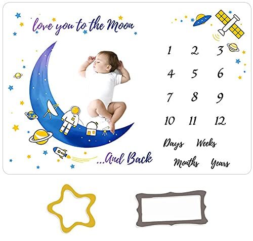 MUMULOT 寝相アート 月齢フォト マット ベビー 撮影シーツ 薄手 ブランケット 赤ちゃん 成長記録 プレゼント拍卖