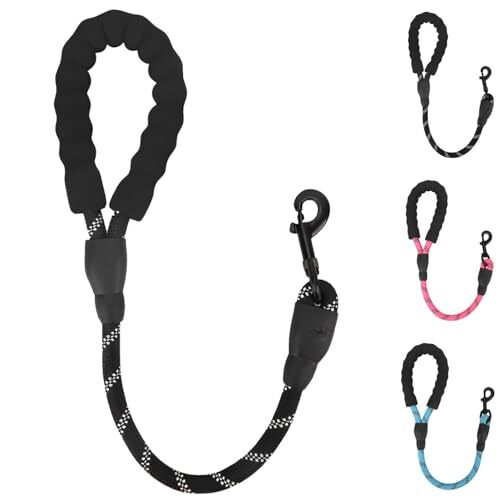 fogman ショートリード 短引き 60cm 犬 大型犬 コントロール 散歩 安心 シンプル (ブラック)拍卖