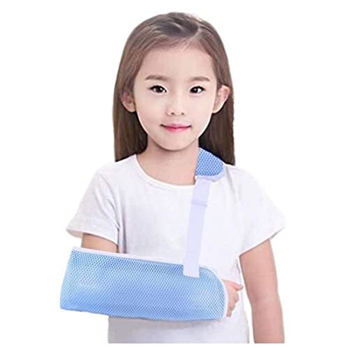 RICHAIR 子供用 腕つりサポーター アームホルダー 三角巾 アームスリング アームリーダー 腕スリング ブルー (拍卖