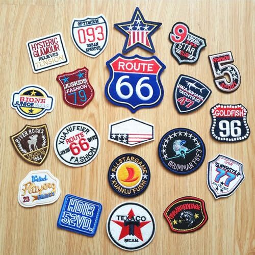 DFsucces アイロンワッペン 人気セット 刺繍パッチ 補修 ワッペン 貼り付けまたは縫い付け パッチステッカー D拍卖