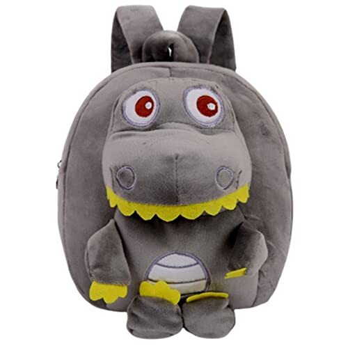 APOSITV 恐竜 リュック 子供 キッズ 女の子 男の子 モコモコ やわらか ぬいぐるみリュック 軽量 (グレー)拍卖