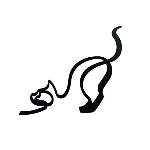 ルナリ 犬 猫 オブジェ 置物 ワイヤーアート モノトーン シンプル インテリア アニマル 雑貨 オーナメント ネコ (拍卖