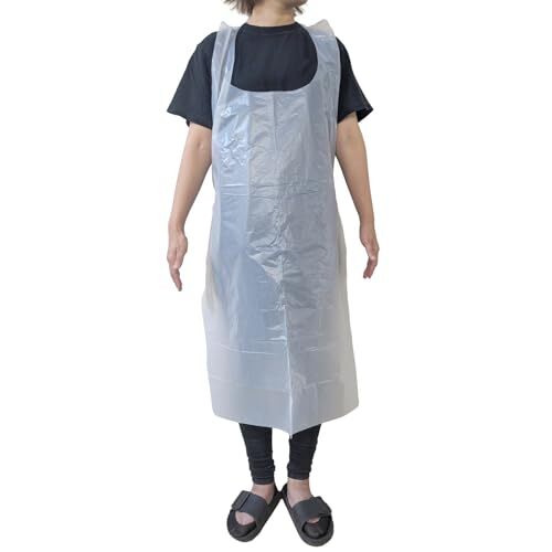 TUISKU 使い捨て エプロン ポリエチレン 防水 お食事 ホワイト 100枚入り (ホワイト)拍卖