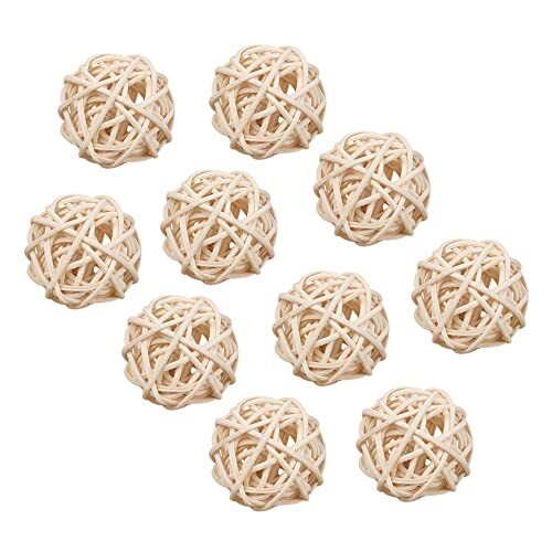 サムコス インコ おもちゃ ペット用おもちゃ ボール 10個セット 直径3cm ナチュラルカラー オウム ハムスター 犬拍卖