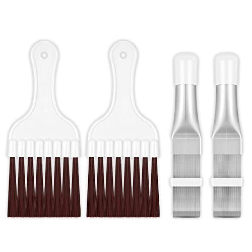 Rimikuru エアコン クリーニング キット フィンクリーナー ブラシ2種 セット 清掃 ブラシ (4点セット)拍卖