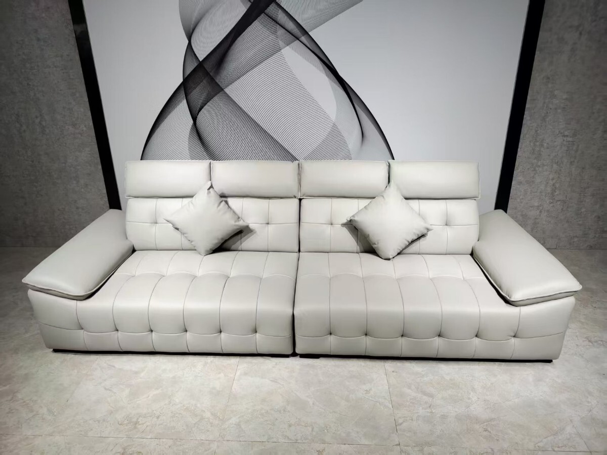 本革 2.7m トリプルソファ 在庫20点 天然木材制のフレーム 天然牛革 アメリカ輸出家具 高級デザイン 高級家具 NO919拍卖