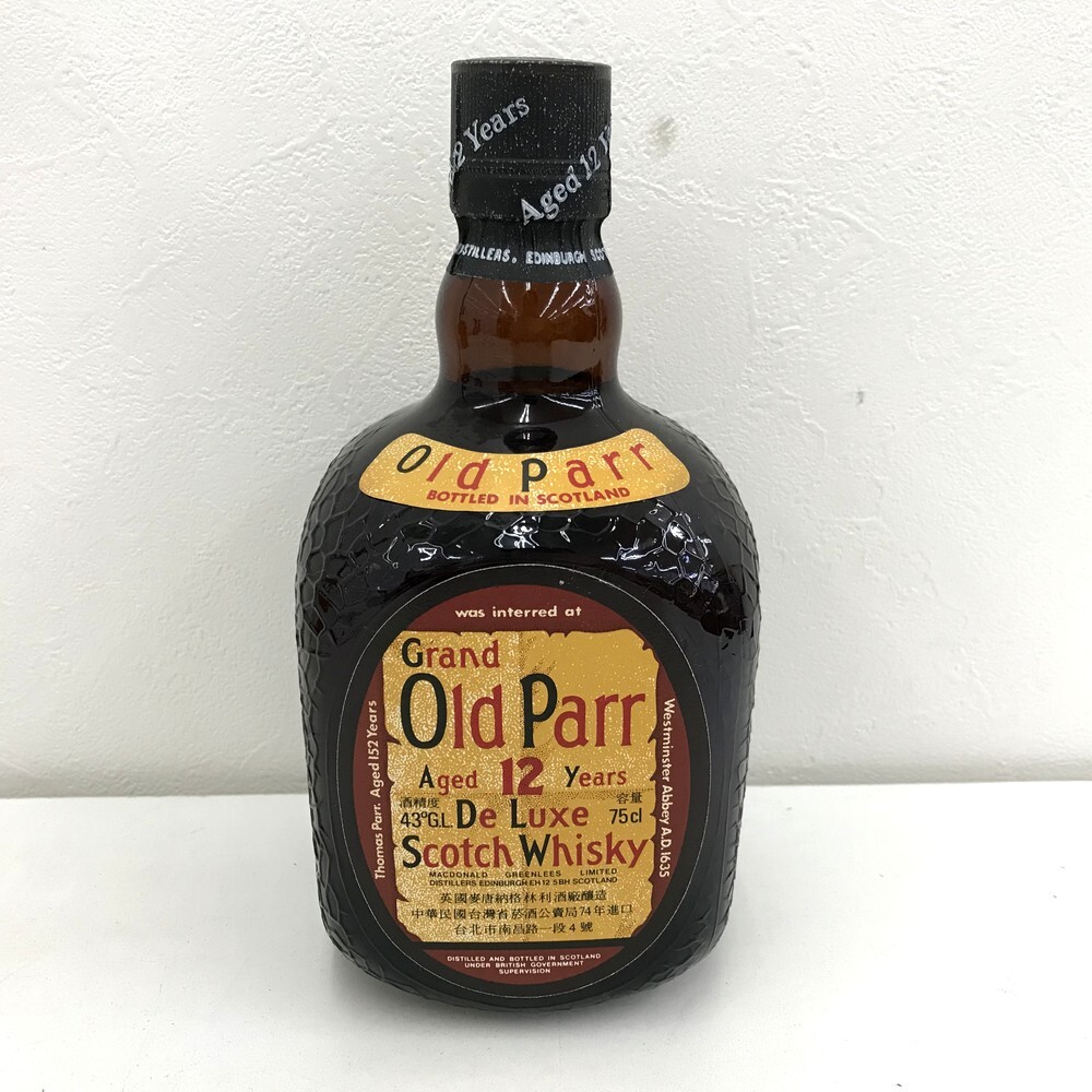 【同梱不可】【80】未開栓 Old Parr グランド オールドパー・デラックス 12年 43% 750ml スコッチ 本体のみ ※汚れ有拍卖