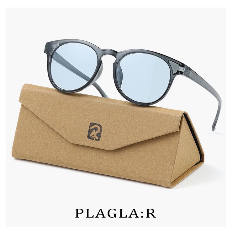 新品 日本製 サングラス PLAGLA:R PGR-02 CLEAR GREY / LIGHT BLUE プラグラ ライトカラー 薄い色 メンズ レディース ユニセックス モデル拍卖