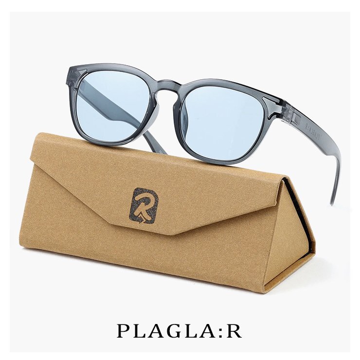 新品 日本製 サングラス PLAGLA:R PGR-04 CLEAR GREY / LIGHT BLUE プラグラ ライトカラー 薄い色 メンズ レディース ユニセックス モデル拍卖