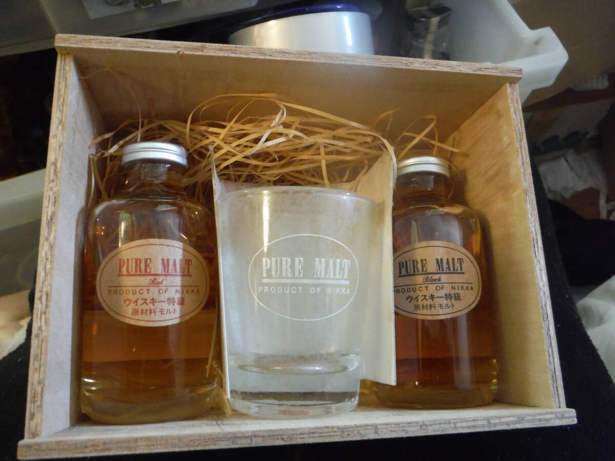 未開封 ニッカ Pure Malt  木箱 ショットグラス セット拍卖