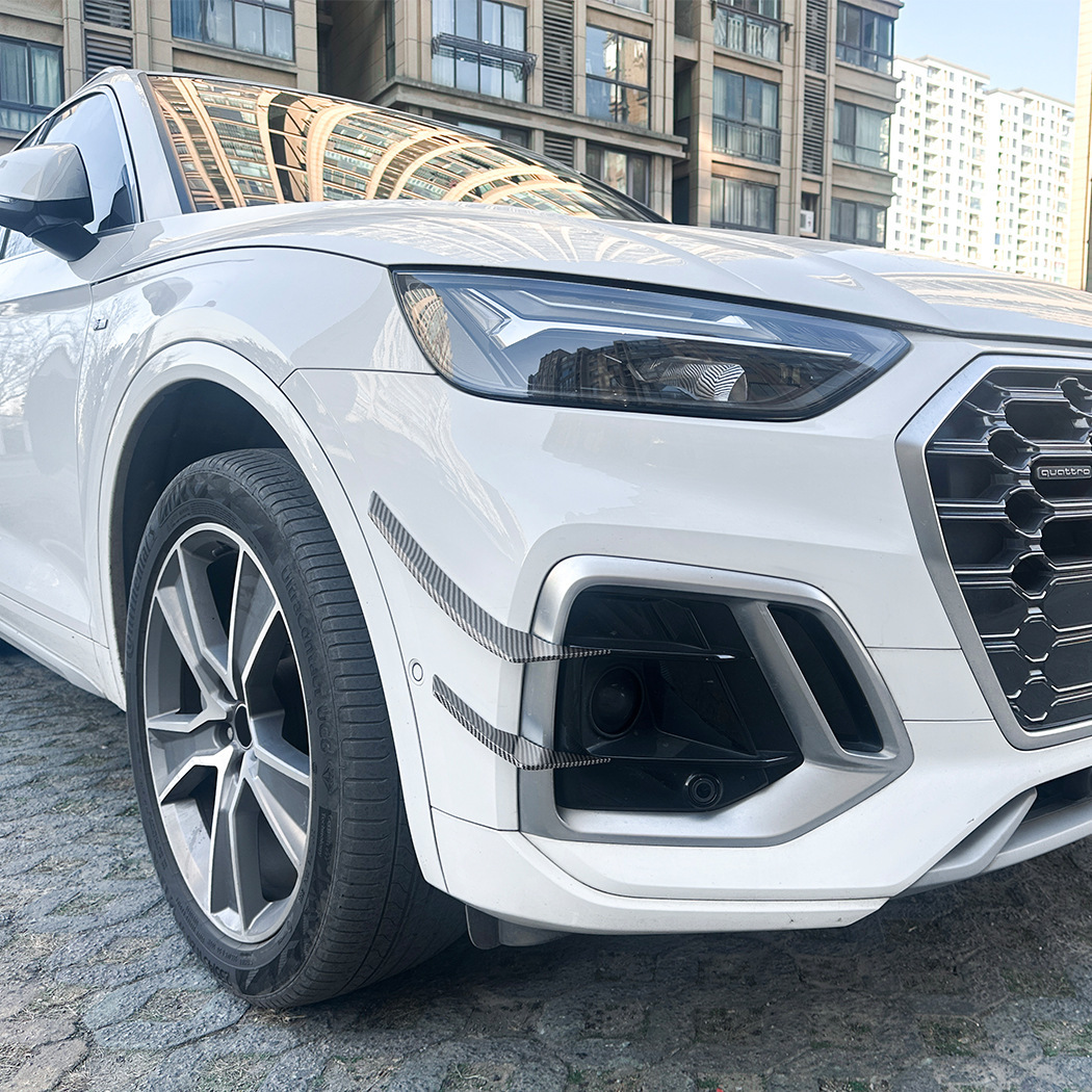 スポーティ全開♪ カーボン ルック フロントバンパー スプリッター カナード アウディ Q5 40TDI 45TFSI クワトロ Sライン FY拍卖