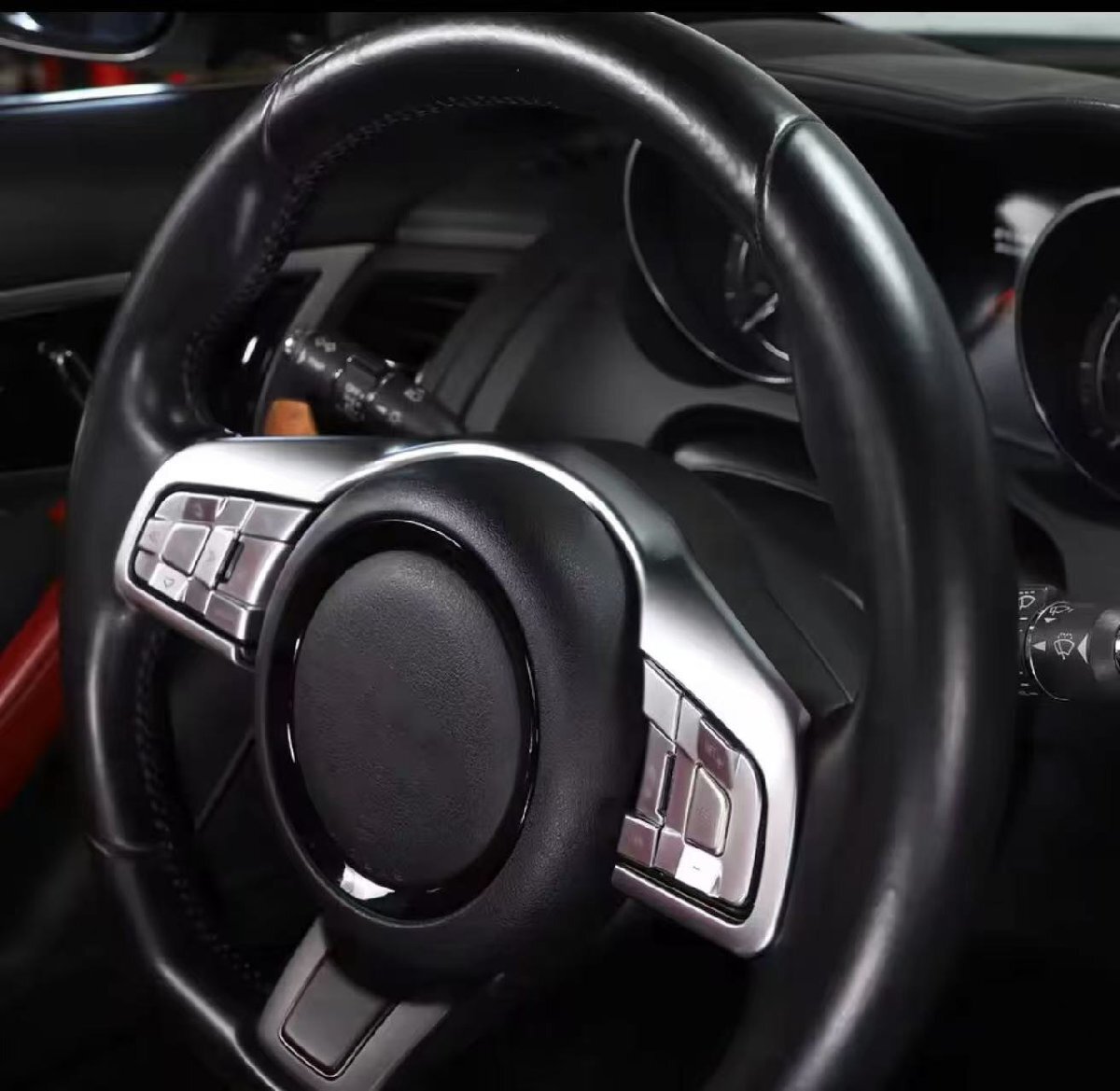 高品格♪ ジャガー サテンシルバー ステアリング カバー F-PACE Fペース チェッカーフラッグ・エディション トロフィー 上部拍卖