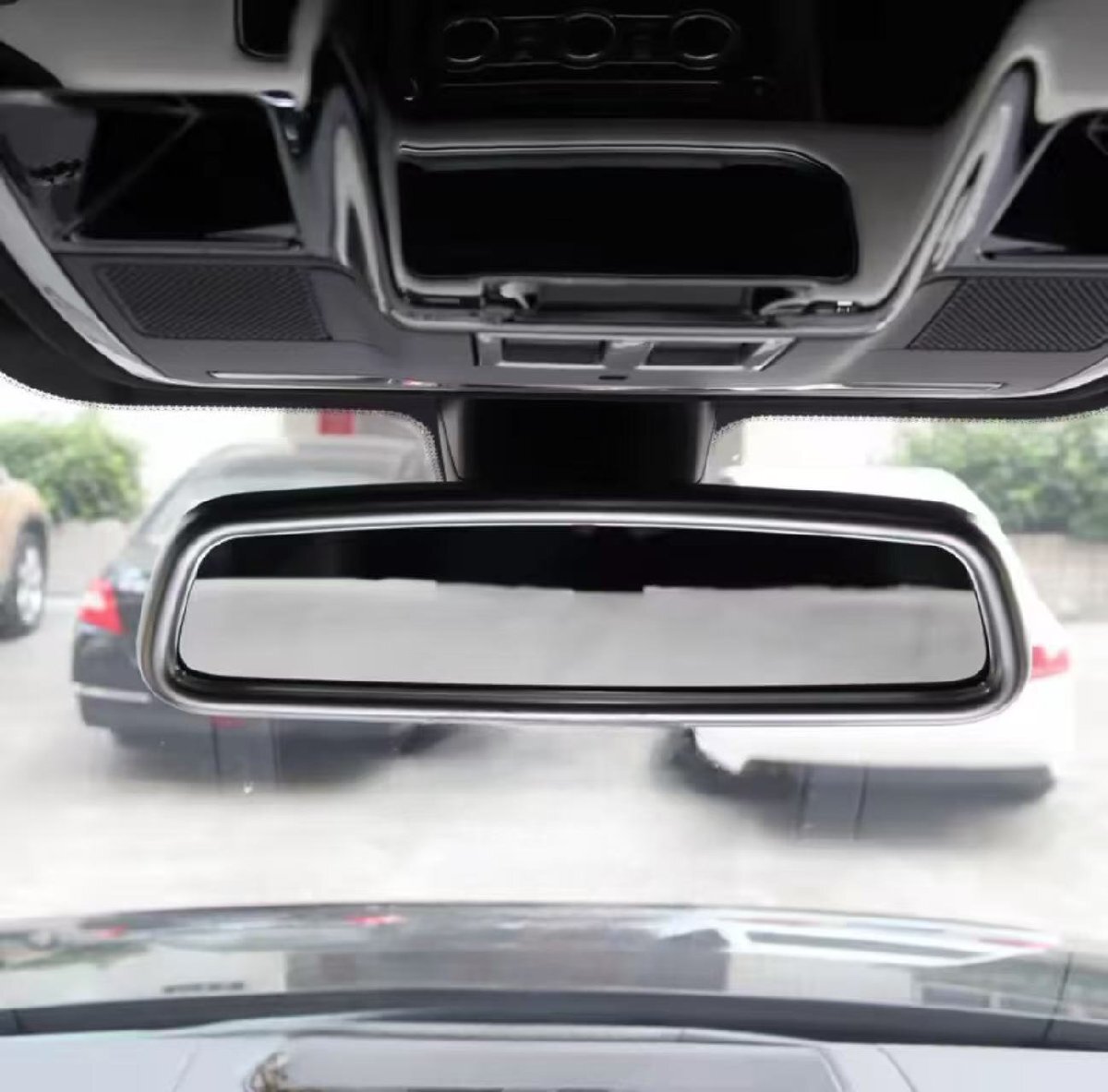 高品格♪ サテンシルバー ルームミラー カバー ディスカバリースポーツ ピュア SE HSE ラグジュアリー拍卖