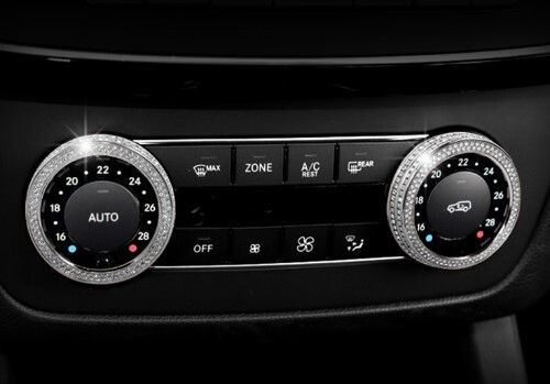 ラグジュアリー感UP♪ メルセデス ベンツ スワロフスキー エアコン ダイヤル カバー W204 C180 C200 C250 C350 C63 Cクラス セダン拍卖