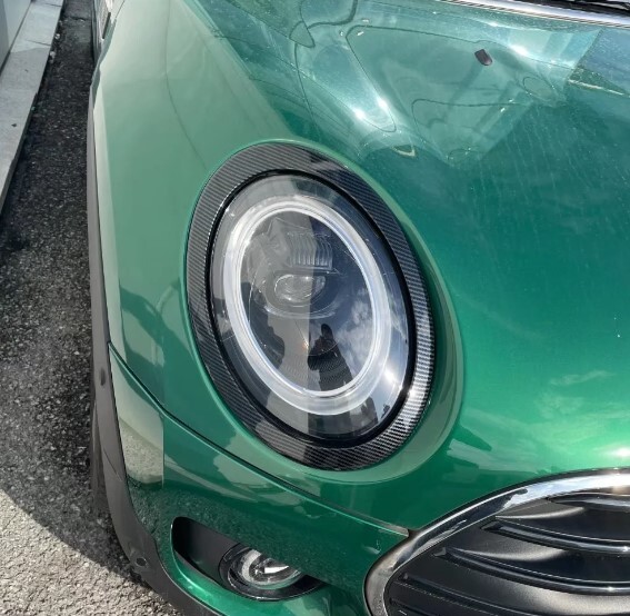 スポーティ全開♪ カーボン ルック ヘッドライト カバー BMW MINI ミニ F54 クラブマン ワン クーパー クーパーS クーパーSD クーパーD拍卖
