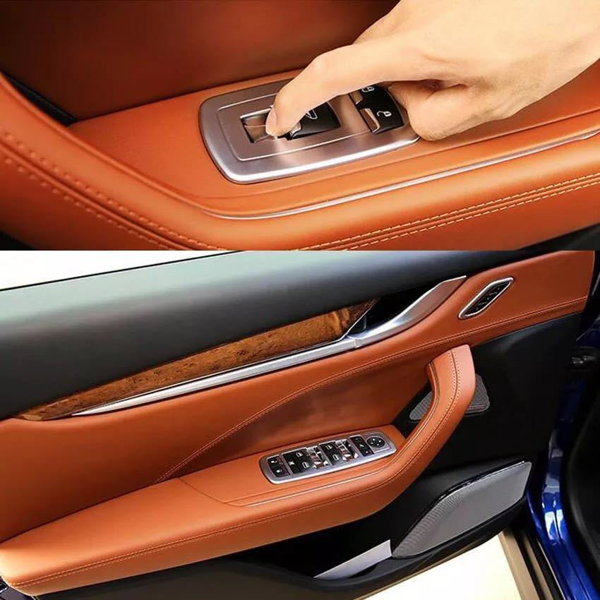高品格♪ サテンシルバー ウインドウ スイッチ カバー マセラティ レヴァンテ レバンテ S グランルッソ グランスポーツ GTS トロフェオ拍卖