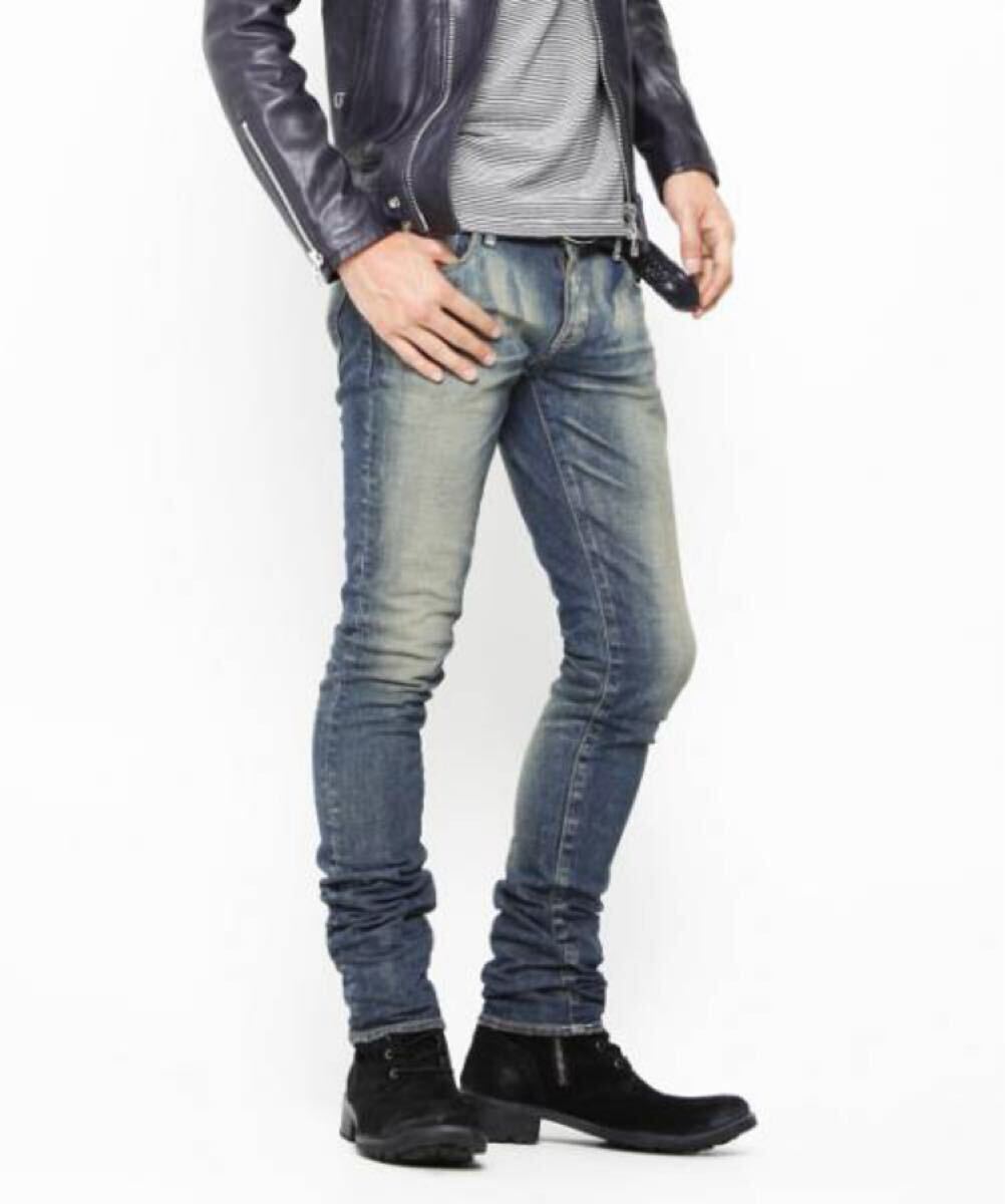 新品未使VJP2084 w30日本製Made in Japan【VANQUISHウォッシュドストレッチタイトフィットストレートデニム】ジーンズメンズ紳士拍卖