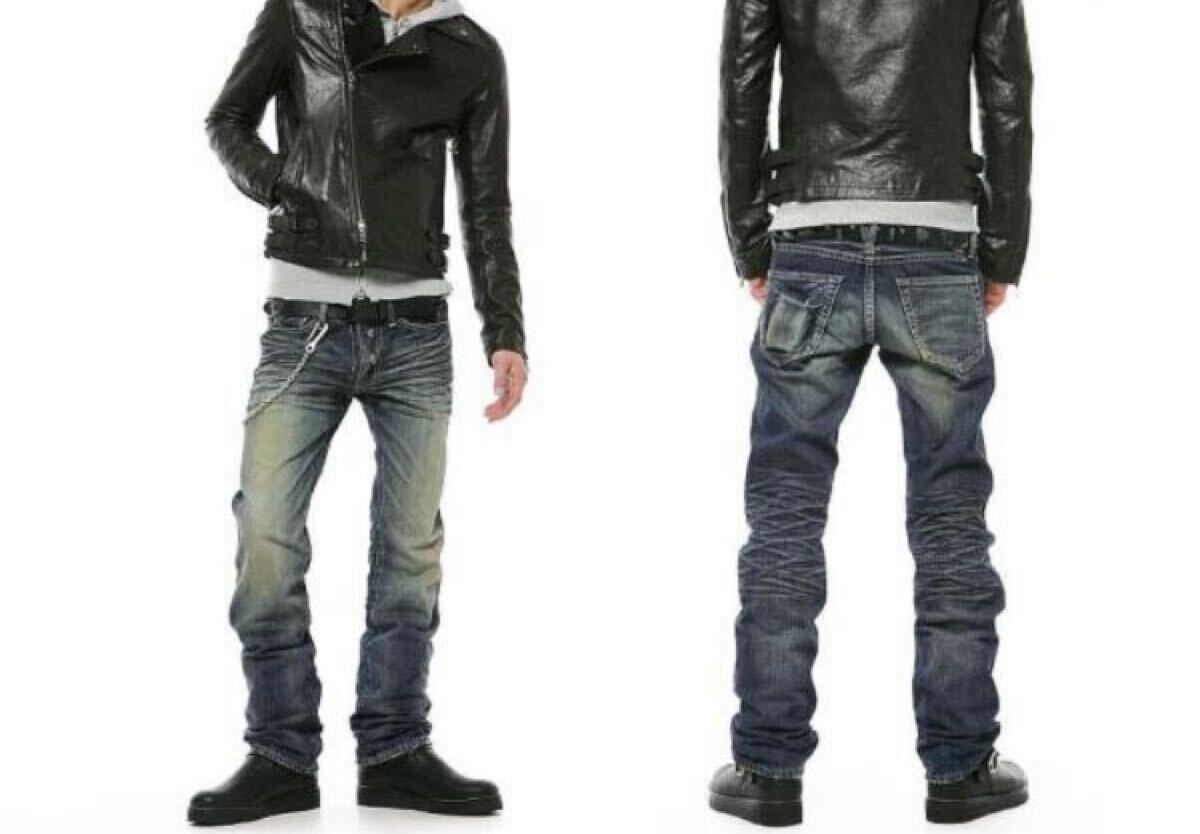 新品未使用VJP3003 W46【VANQUISH VINTAGE REGULAR FIT ストレートデニム】中加工色 ジーンズ ジーパン ジッパーフライ メンズ 紳士拍卖