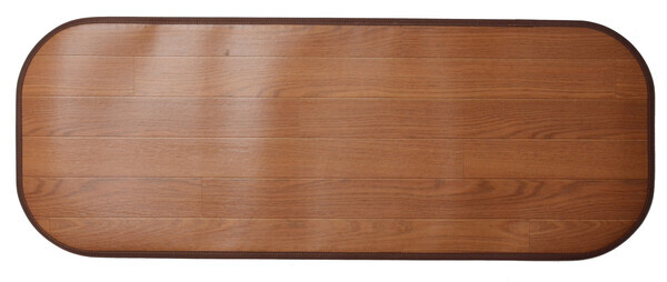 キッチンマット 約60×150cm ブラウン 木目調 撥水 消臭 抗菌 滑り止めシート付き ニオクリン拍卖