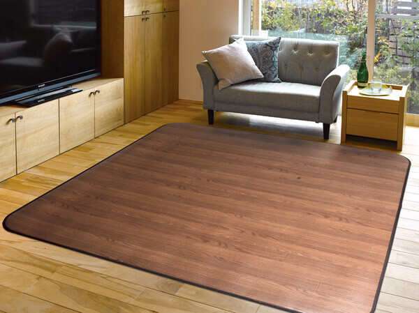 ラグ ダイニングラグ 約180×240cm 撥水 消臭 抗菌 滑り止めシート付き ニオクリン ダークブラウン拍卖