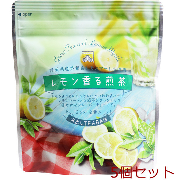 レモン香る煎茶 水出しティーバッグ 3g×10包入 5セット拍卖