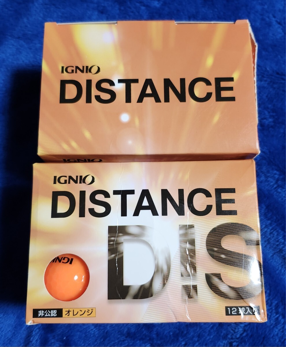 イグニオ(IGNIO) ディスタンス ゴルフボール オレンジ 非公認球 2ダース(24球)箱無し拍卖