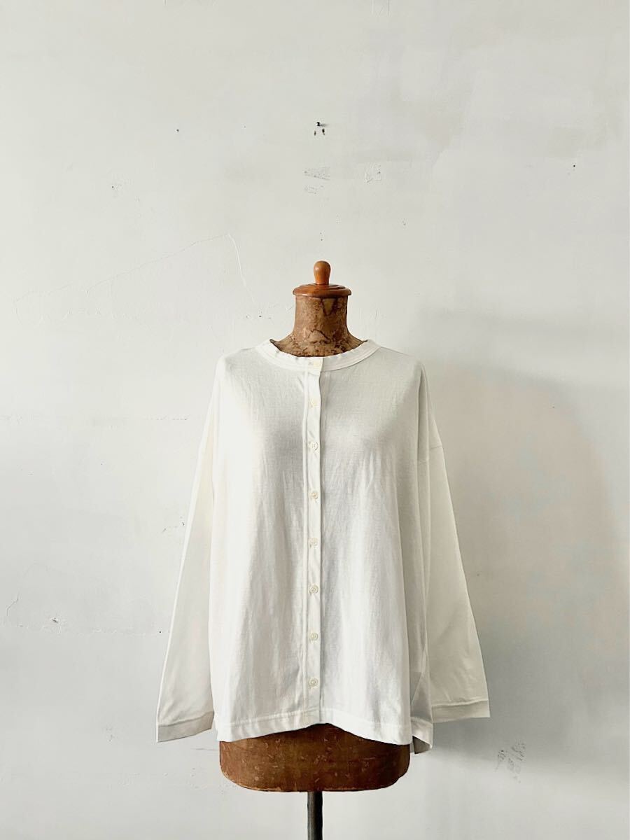 【美品】harmonie Organic Cotton天竺 裾フレアカーディガン拍卖