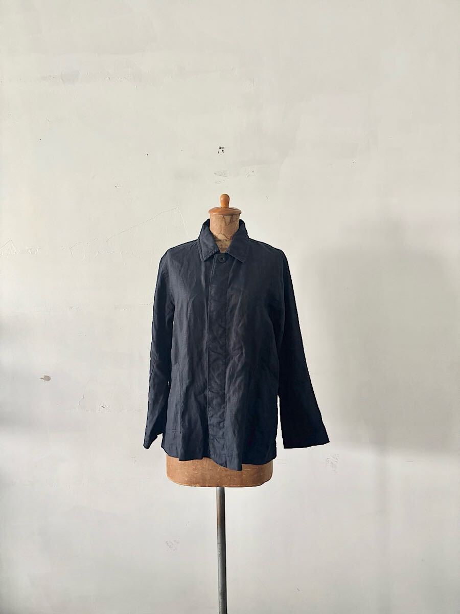 【美品】RINEN ネイビー リネンジャケット拍卖