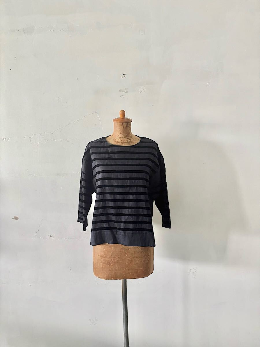 【美品】Porte des bontons セットアップ スカート 黒 ボーダー拍卖