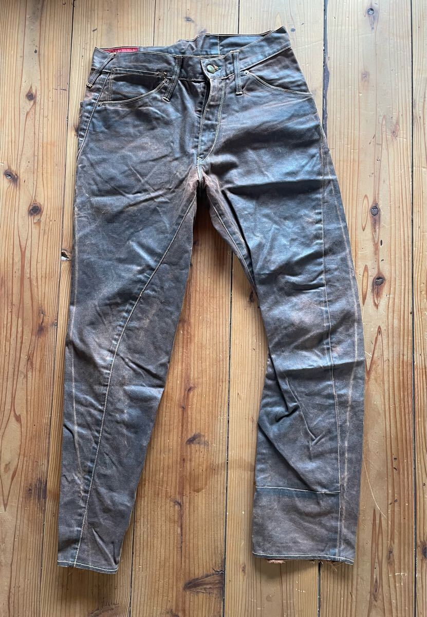 LEVI'S RED リーバイス レッド WPL-423 シンチバック コーティング デニムパンツ ブラウン イタリア製 30 BJBA AA 古着 年代物 希少 レア拍卖
