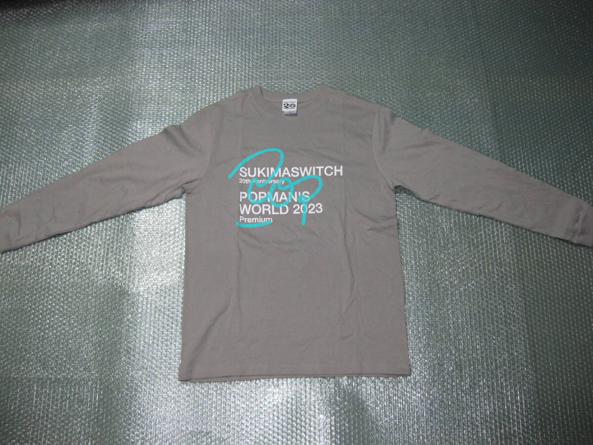 スキマスイッチ SUKIMASWITCH 20th Anniversary POPMAN'S WORLD 2023 ロング・スリーブ・Tシャツ Mサイズ ストングレー 送¥185~ 長袖拍卖