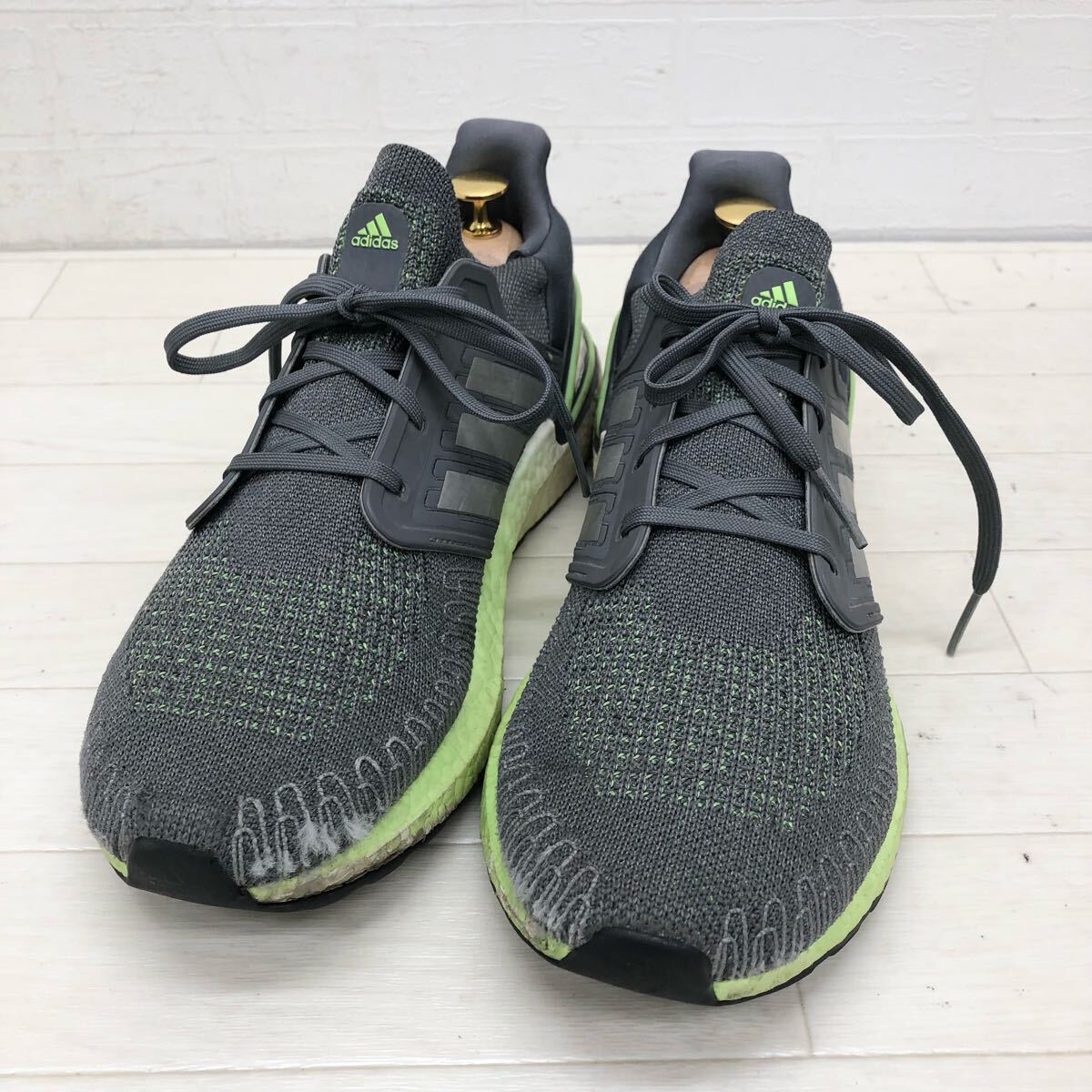 1755〓 adidas アディダス スニーカー メンズ サイズ28.5 グレー ライトグリーン 靴 シューズ カジュアルシューズ拍卖