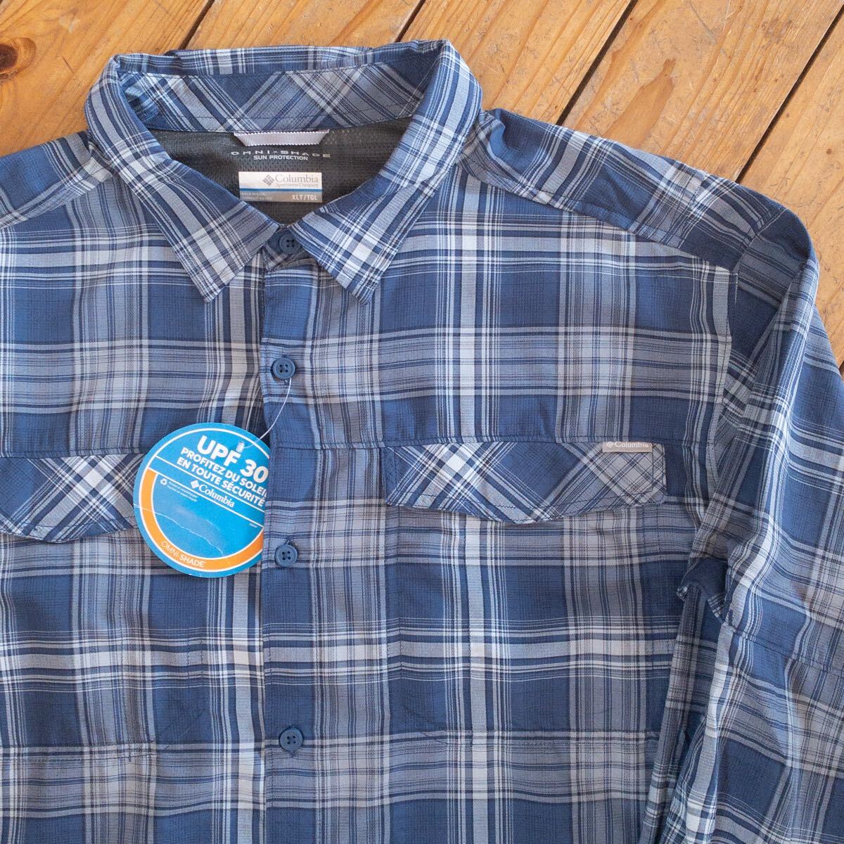 新品 コロンビア Columbia UPF30 長袖チェックシャツ メンズ XLTサイズ 紫外線カット カジュアル アウトドア タグ付き未使用品 T3005拍卖