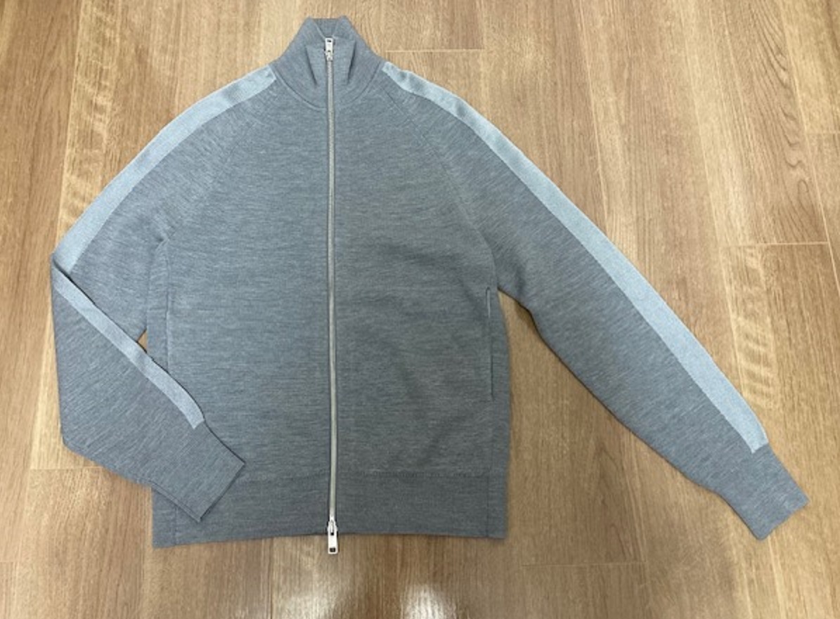セオリー ドライバーズニット ダブルジップ サイドライン グレー XS拍卖