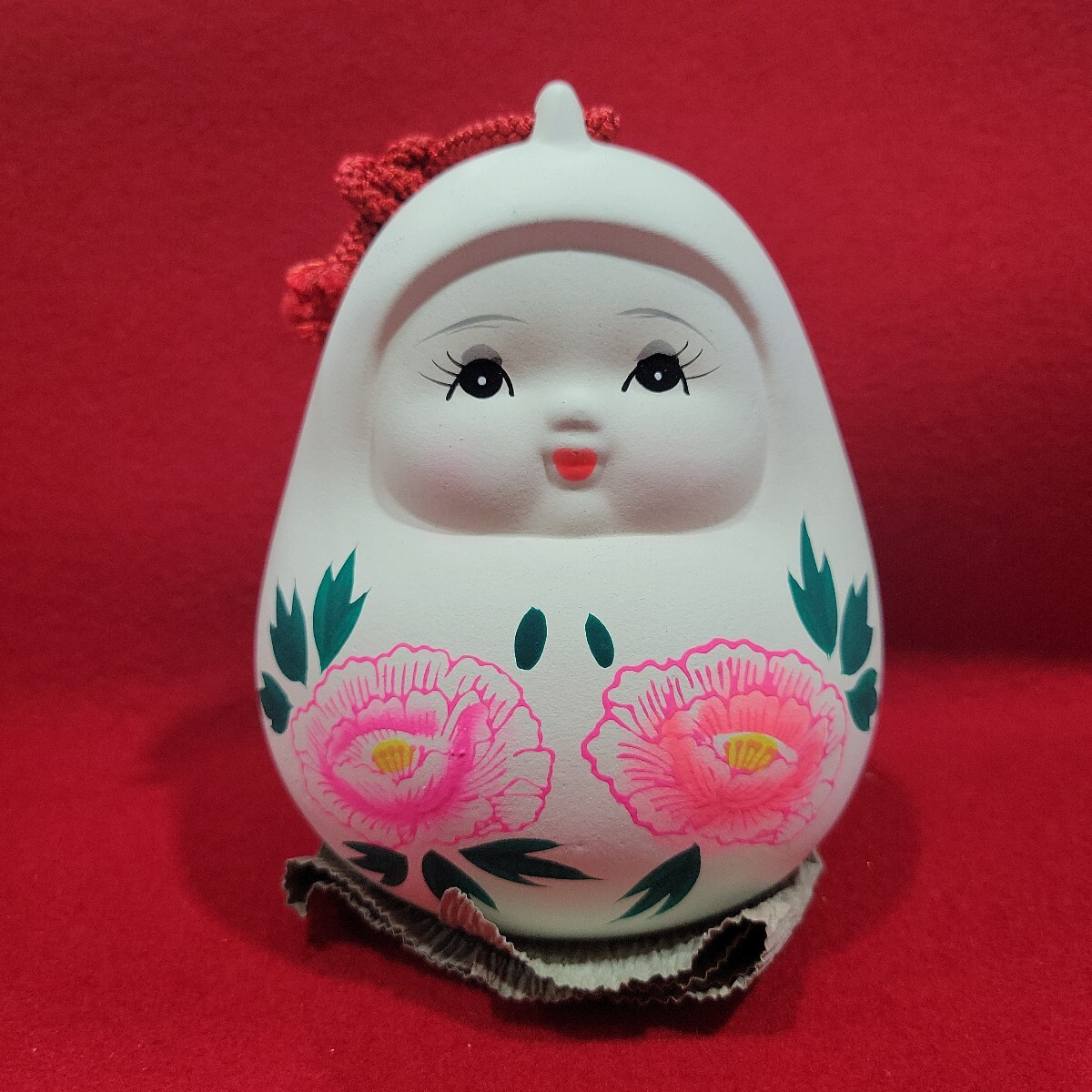 №8815 未使用 姫だるま 土鈴 高さ約13㎝拍卖