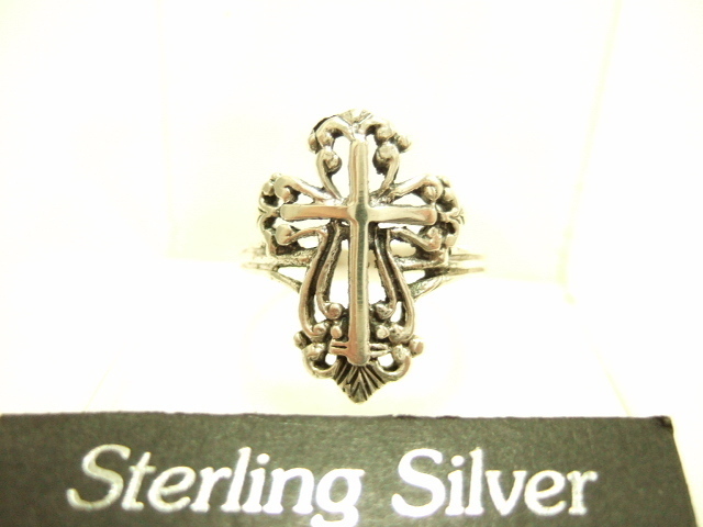 横浜最新 シルバー925SILVER銀リング十字架♪魅惑のクロスリング 15.5~18号 送料290円指輪a94a(サイズを必ずお知らせ下さい)拍卖