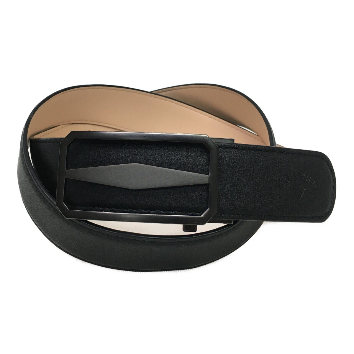 coco 中古【値下げ】キャロウェイ Callaway ベルト ブラック 黒 セレーションベルト シンプル レターパックプラス発送可 K2182拍卖