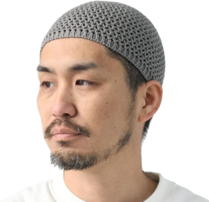 < グレー >Regnuu 日本製イスラム帽 イスラムワッチ 夏用 メンズ 帽子 春 春夏 夏用拍卖