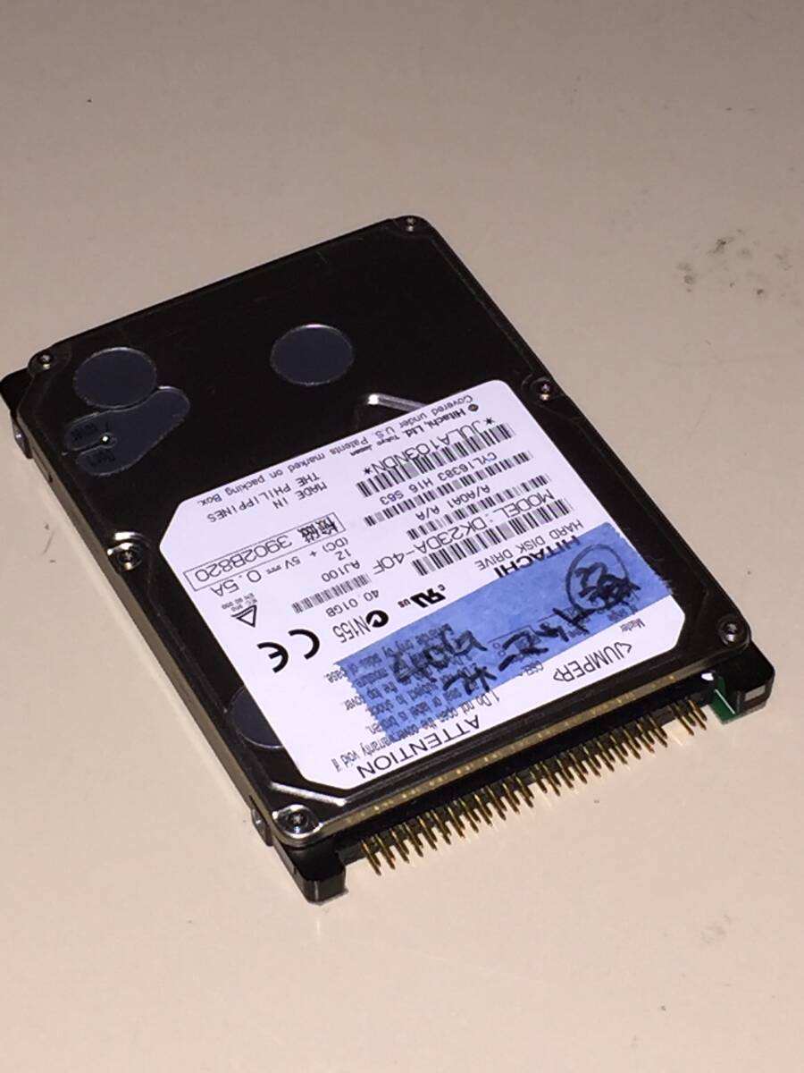 170サイズ詰め放題/未チェックジャンク扱い/Hitachi 2.5インチ ide hdd dk23da-40f 40gb クイックではないフォーマット済み拍卖