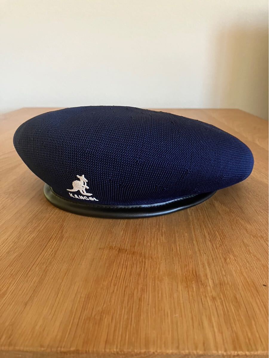 90s KANGOLカンゴール TROPIC MONTY ベレー帽 ネイビー ワンポイント(KANGOL) ポリエステル メッシュ素材 MADE IN ENGLAND拍卖