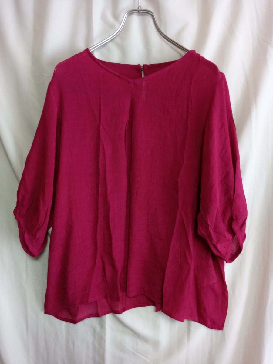 12518 ★★ Grove Vネックシフォントップス サイズM 拍卖