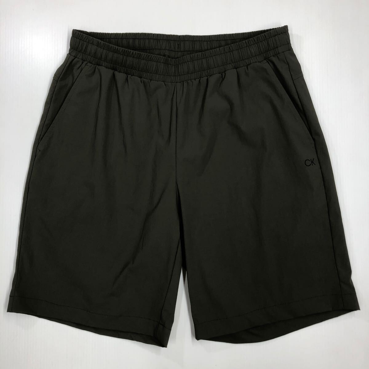 良品 Calvin Klein カルバンクライン ショートパンツ ハーフパンツ ストレッチ CK 短パン Mサイズ 45-45拍卖