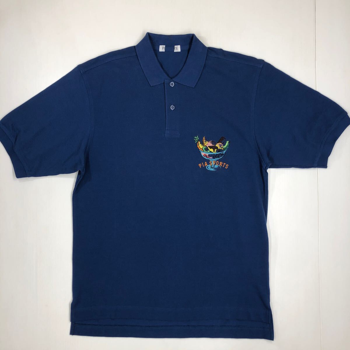 PIA SPORT ピアスポーツ 半袖ポロシャツ 刺繍 ネイビー系 メンズ サイズ3 L相当 45-53 拍卖