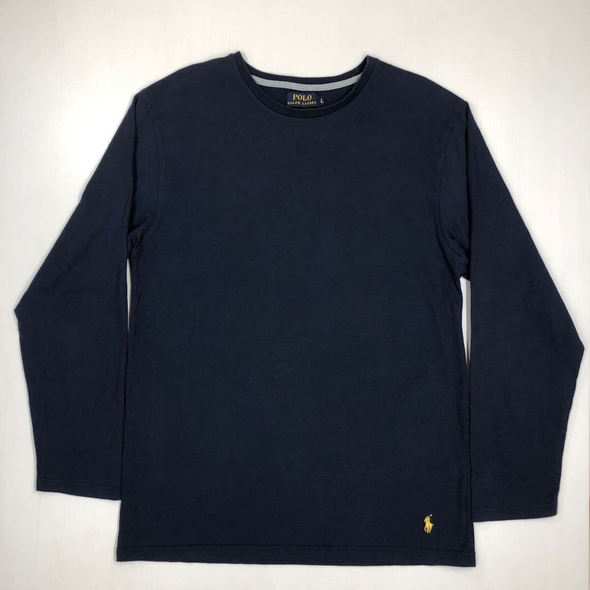POLO Ralph Lauren ポロ ラルフローレン 長袖Tシャツ ロンT ネイビー メンズ Lサイズ 44-84拍卖