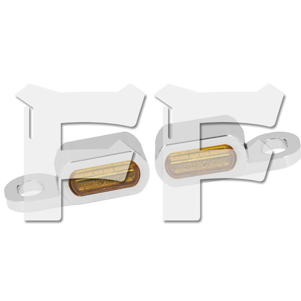 送料無料● ハーレー ツーリング 14-24 ソフテイル 16-17(油圧クラッチ仕様) ミニ LED ウインカー ターンシグナル シルバー アンバー拍卖